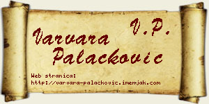 Varvara Palačković vizit kartica